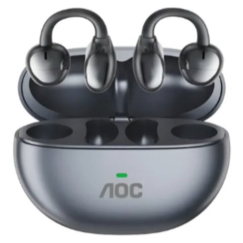Auricular Bluetooth Aoc Acd2544bk Open-ear Ipx4 Mic Negro Tws Led Reproduccion 24h Carga Usb-c