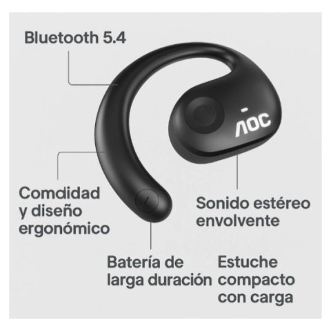 Auricular Bluetooth Aoc Acd1504 Open-ear Ipx4...