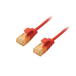 Latiguillo U utp Categoria 6a Slim Limbre Halogenos Lsoh 3m Color Rojo Equip 626206 2