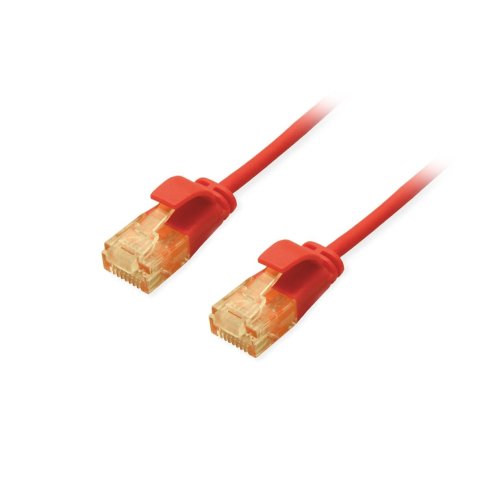 Latiguillo U utp Categoria 6a Slim Limbre Halogenos Lsoh 3m Color Rojo Equip 626206