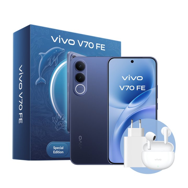 Smartphone Vivo V70 Lite 6,83"hd 8gb 256gb 5g Blue 200mpx 32mp Bateria 7000mah Incl. Cargador Y Buds