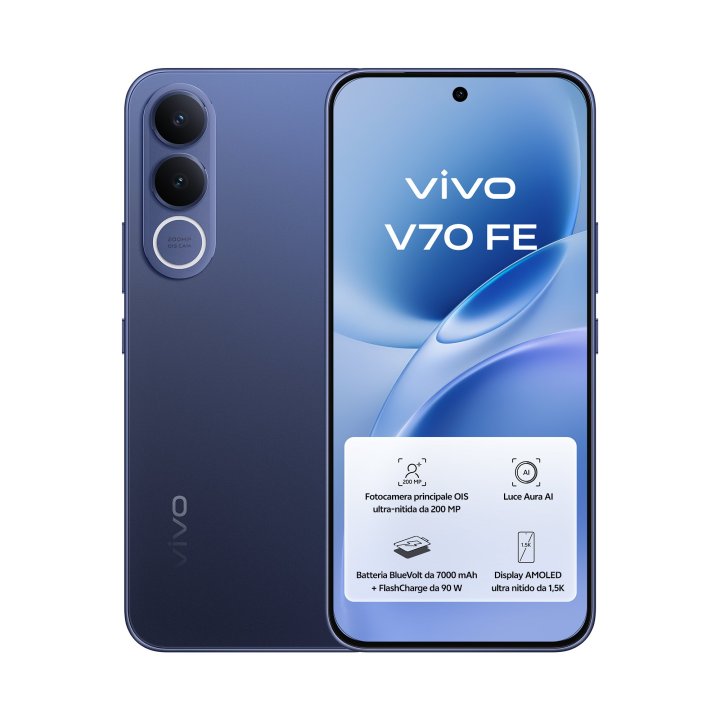 Smartphone Vivo V70 Lite 6,83"hd 8gb 256gb 5g Blue 200mpx 32mp Bateria 7000mah Incl. Cargador Y Buds