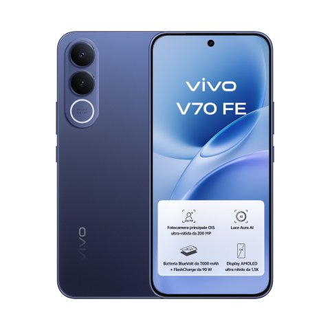 Smartphone Vivo V70 Lite 6,83"hd 8gb 256gb 5g Blue 200mpx 32mp Bateria 7000mah Incl. Cargador Y Buds