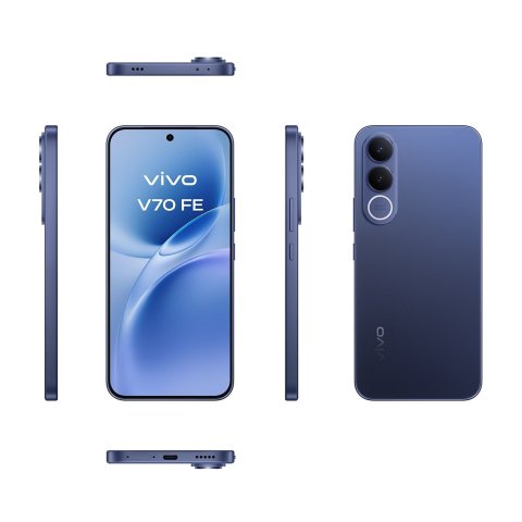 Smartphone Vivo V70 Lite 6,83"hd 8gb 256gb 5g Blue 200mpx 32mp Bateria 7000mah Incl. Cargador Y Buds