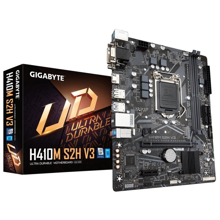 (reacondicionada) Pb Gigabyte H410m S2h V3 Skt 1200 M-atx 2xddr4 Hdmi Vga Dvi Glan 1m.2 Cash30