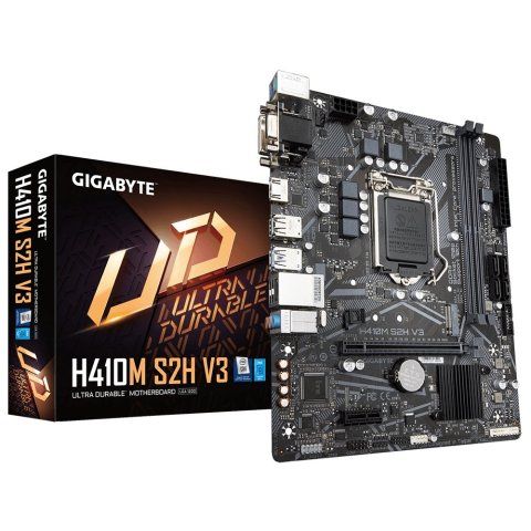 (reacondicionada) Pb Gigabyte H410m S2h V3 Skt 1200 M-atx 2xddr4 Hdmi Vga Dvi Glan 1m.2 Cash30
