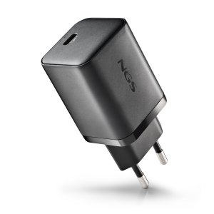 Cargador Usb Gan Ngs Bud65w-l 65w 1xusb-c Pd Pps Diseño Compacto Con Cable Trenzado Y 5 Tips Negro 2