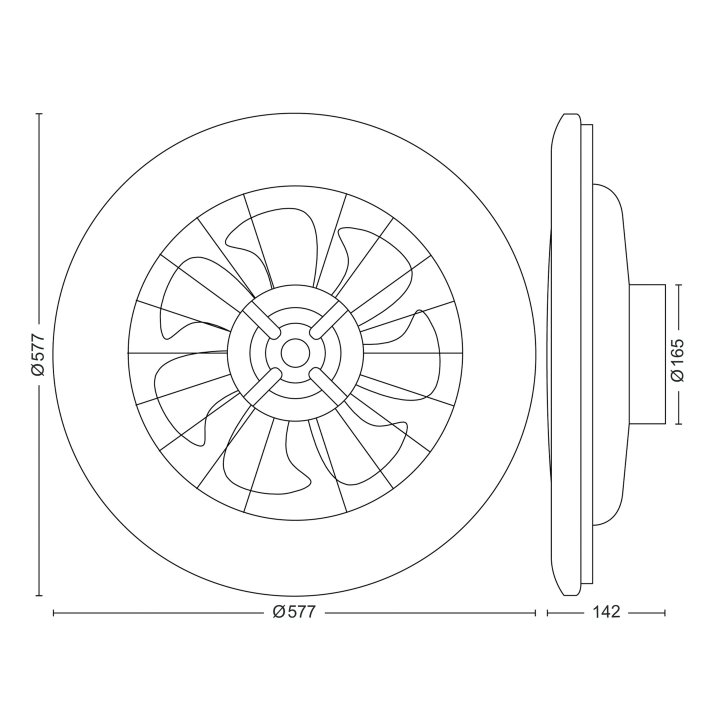 Ventilador De Techo Philips Amigo 60+25w Plafon Led 30-44-65k Mando Distancia Blanco Aspas Ocultas