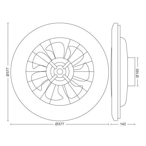 Ventilador De Techo Philips Amigo 60+25w Plafon Led 30-44-65k Mando Distancia Blanco Aspas Ocultas
