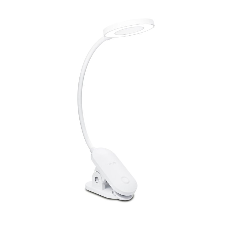 Flexo De Pinza Philips Forys Clip Led 5w Bateria Recargable 4000k Luz Neutra Regulable Color Blanco