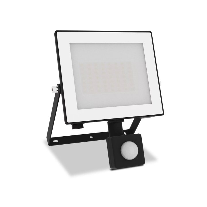 Aplique Exterior Philips Lois Led 30w Sensor Movimiento 3200lm 3000k Impermeable Ip65 Color Negro Mural