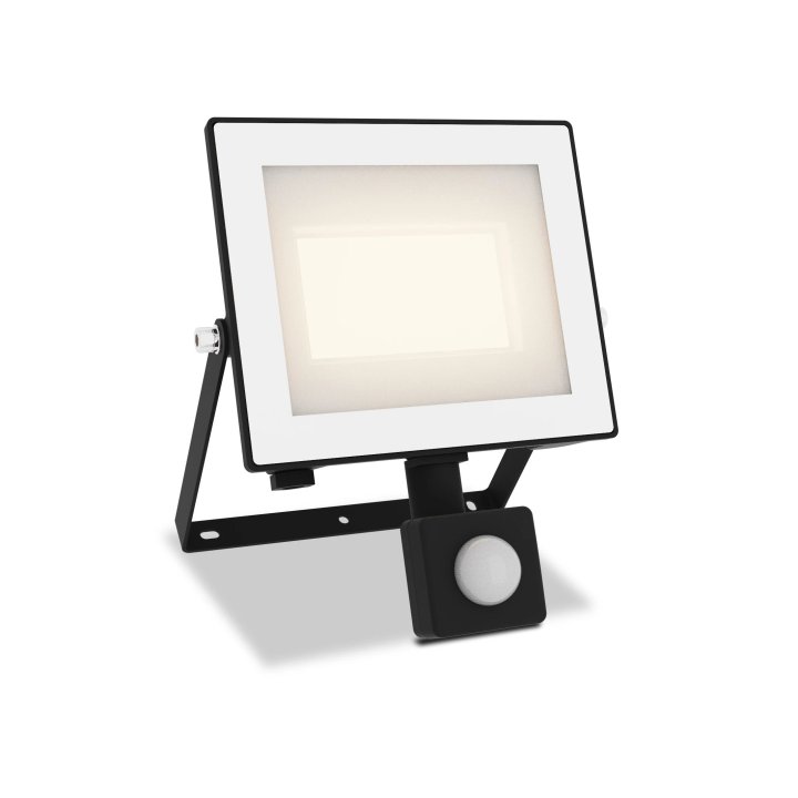 Aplique Exterior Philips Lois Led 30w Sensor Movimiento 3200lm 3000k Impermeable Ip65 Color Negro Mural