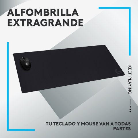 Alfombrilla Logitech G840 Textura Optimizada Superficie Tela Goma Antideslizante 900x400x3mm Negro