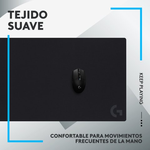 Alfombrilla Logitech G840 Textura Optimizada Superficie Tela Goma Antideslizante 900x400x3mm Negro