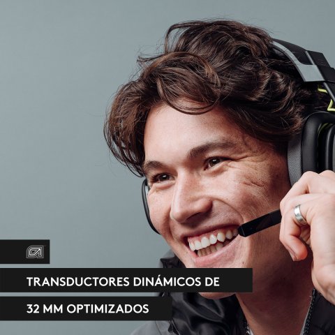 Headset Logitech Astro A10 Gen2 Transductores 32mm Mic Flip-to-mute Jack3.5mm Multiplataforma Negro