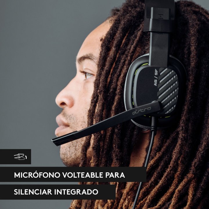 Headset Logitech Astro A10 Gen2 Transductores 32mm Mic Flip-to-mute Jack3.5mm Multiplataforma Negro
