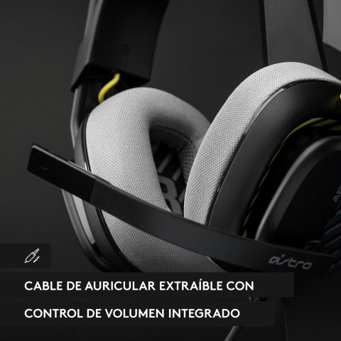 Headset Logitech Astro A10 Gen2 Transductores 32mm Mic Flip-to-mute Jack3.5mm Multiplataforma Negro