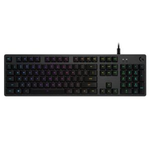 Teclado Logitech G512 Carbon Gaming Mecanico Tactil Gx Brown Rgb Lightsync Aluminio Negro