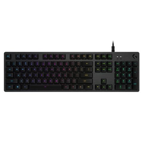 Teclado Logitech G512 Carbon Gaming Mecanico Tactil Gx Brown Rgb Lightsync Aluminio Negro