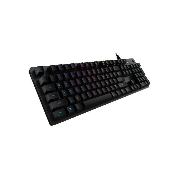Teclado Logitech G512 Carbon Gaming Mecanico Tactil Gx Brown Rgb Lightsync Aluminio Negro