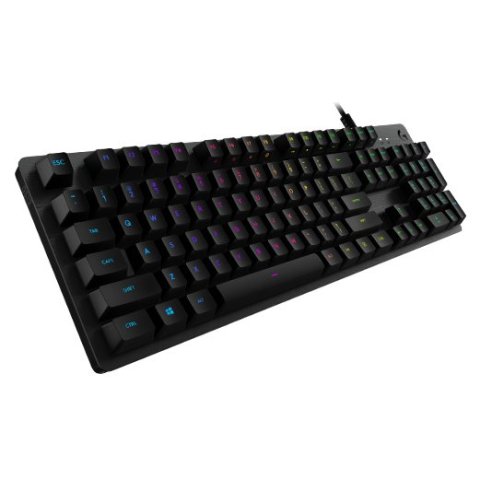 Teclado Logitech G512 Carbon Gaming Mecanico Tactil Gx Brown Rgb Lightsync Aluminio Negro