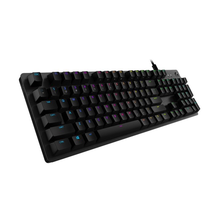 Teclado Logitech G512 Carbon Gaming Mecanico Tactil Gx Brown Rgb Lightsync Aluminio Negro