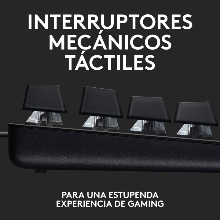 Teclado Logitech G413 Se Gaming Mecanico Interruptores Tactil Cubierta Aluminio Led Blanco Negro