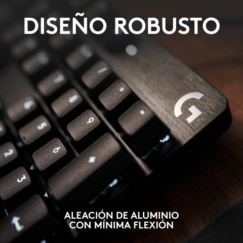 Teclado Logitech G413 Se Gaming Mecanico Interruptores Tactil Cubierta Aluminio Led Blanco Negro