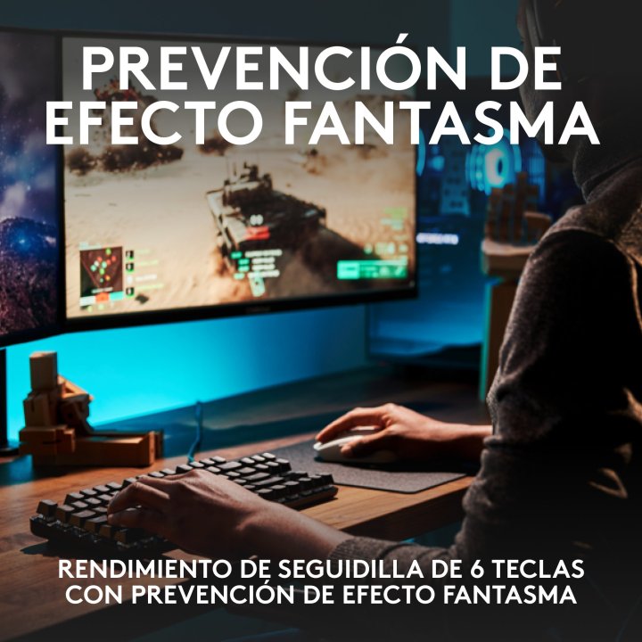 Teclado Logitech G413 Se Gaming Mecanico Interruptores Tactil Cubierta Aluminio Led Blanco Negro