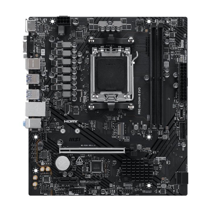 Pb Msi A620am-b Pro Evo M-atx Am5 2xddr5 6800mhz Hdmi Vga 2.5g Lan 1xm.2