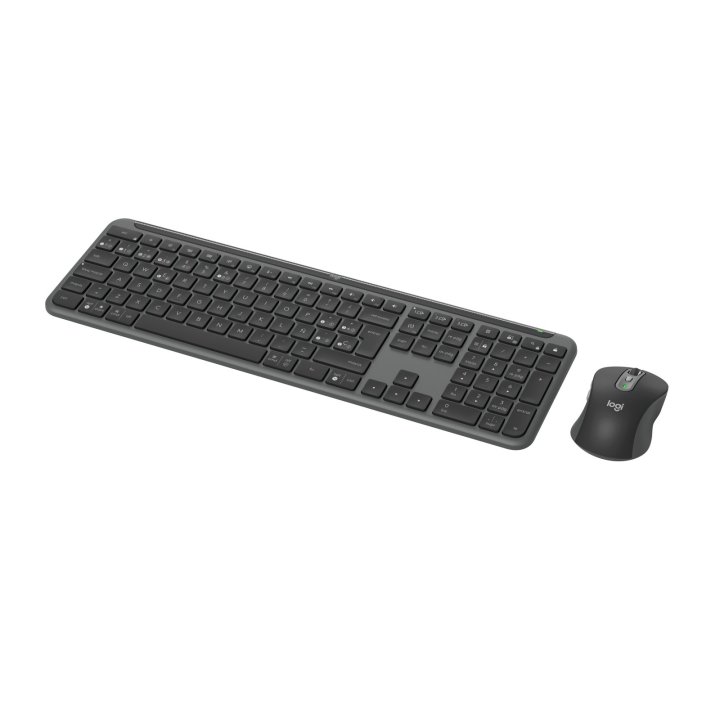 Teclado Y Mouse Logitech Wireless Signature Slim Mk950 Multidispositivo 4000 Dpi Ergonomico Grafito
