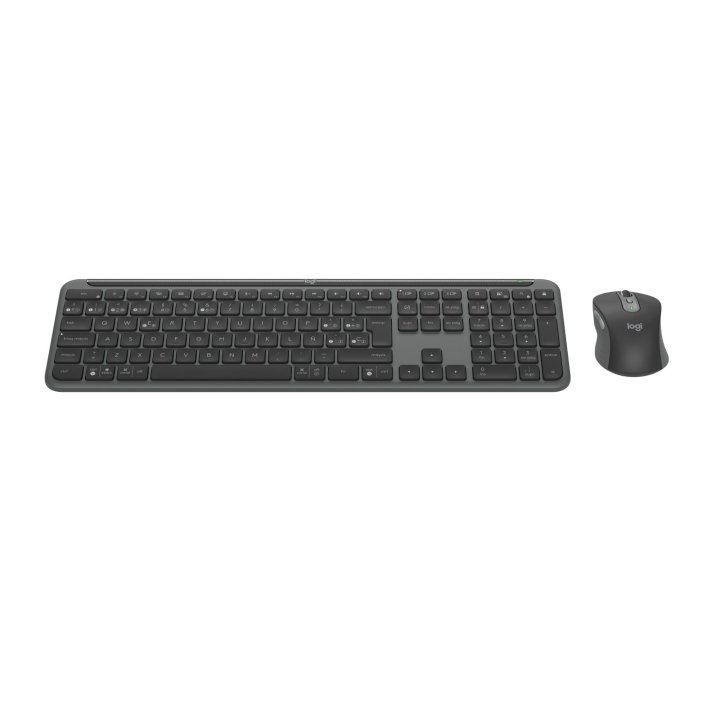 Teclado Y Mouse Logitech Wireless Signature Slim Mk950 Multidispositivo 4000 Dpi Ergonomico Grafito