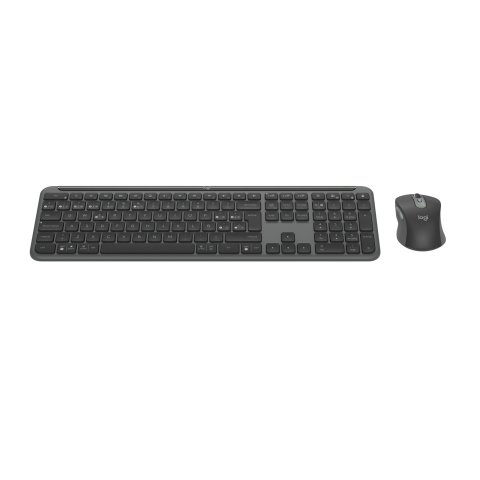 Teclado Y Mouse Logitech Wireless Signature Slim Mk950 Multidispositivo 4000 Dpi Ergonomico Grafito