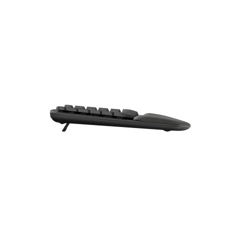Teclado Logitech Wireless Wave Keys Ergonomico Ondulado Repositor Receptor Bolt Grafito