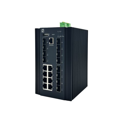 Switch Industrial Gestionado L2 Plus De 20p, 8 X 1gbe Rj45 8 X 1gbe Sfp 4 X 1 2.5gbe Sfp Din-rail
