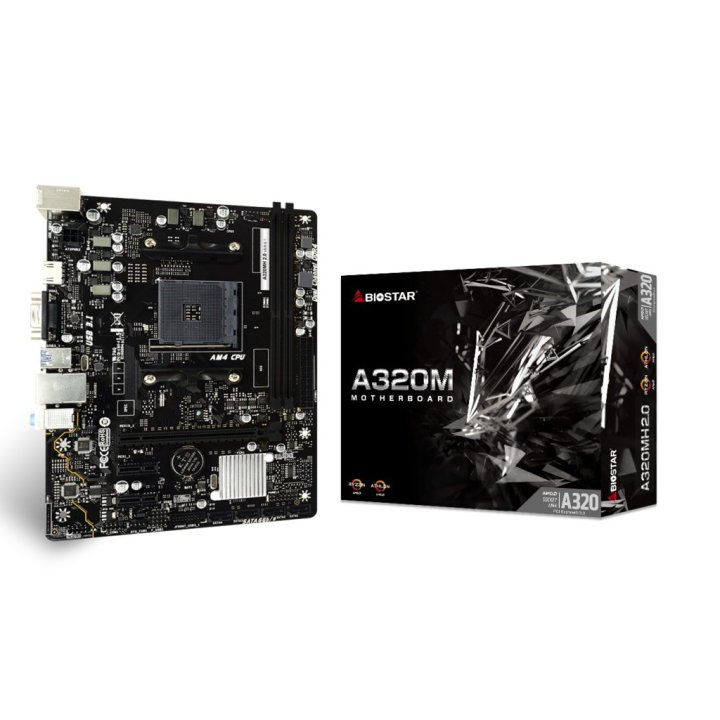 (reacondicionado) Pb Biostar A320mh 2.0 Skt Am4 Hdmi,vga 2ddr4 2933mhz Usb3.2 4sata6 Raid Cash30