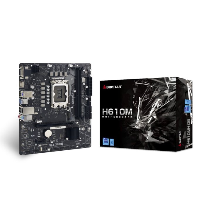 (reacondicionado) Pb Biostar H610mh D5 M-atx Skt 1700 12.ª 13.ª 14.ª Gen X2ddr5 Hdmi Vga M.2 Cash30