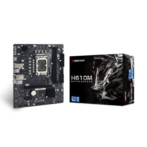 (reacondicionado) Pb Biostar H610mh D5 M-atx Skt 1700 12.ª 13.ª 14.ª Gen X2ddr5 Hdmi Vga M.2 Cash30
