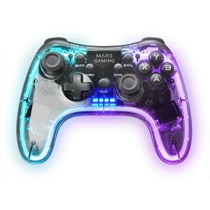 (km0) Gamepad Inalambrico Mars Gaming Mgp-24 Usb 2.4g Pro Usb-c Multiplataforma 20 Botones Rgb Neon Vibración Haptica Dual Ca 2