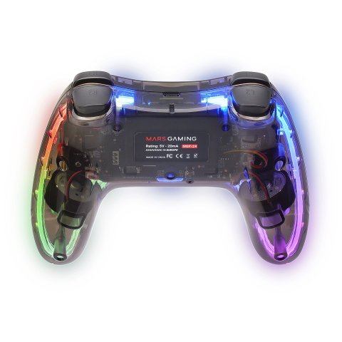 (km0) Gamepad Inalambrico Mars Gaming Mgp-24 Usb 2.4g Pro Usb-c Multiplataforma 20 Botones Rgb Neon Vibración Haptica Dual Ca