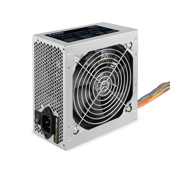 (km0) Fuente De Alimentacion Tooq 500w Tqep-500sse Fan 12cm 4 Sata 2 Molex Cable Alimentación Cash30