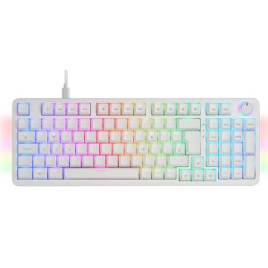 (km0) Teclado Mars Gaming Mkprobes Mecanico Rgb Snk Azul Negro  Rueda De Control Color Blanco Cash30 2