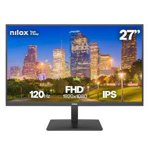 (km0) Monitor 27" Dp Hdmi Nilox Nxm27fhd1204 Fhd 120hz 4ms 250cd m² Vesa 100x100 Cash30
