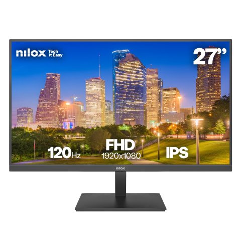 (km0) Monitor 27" Dp Hdmi Nilox Nxm27fhd1204 Fhd 120hz 4ms 250cd m² Vesa 100x100 Cash30