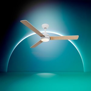 Ventilador De Techo Philips Velyx 24+32w Plafon Led 30-65k Mando A Distancia Blanco 3 Aspas De Madera 2