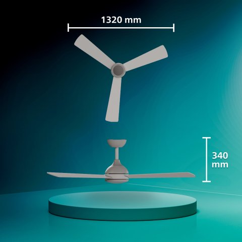 Ventilador De Techo Philips Velyx 24+32w Plafon Led 30-65k Mando A Distancia Blanco 3 Aspas De Madera