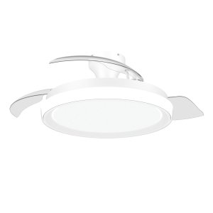 Ventilador De Techo Philips Bliss 35+28w Plafon Led 27-65k Mando A Distancia Blanco Aspas Retractile