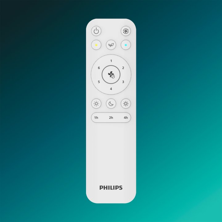 Ventilador De Techo Philips Bliss 35+28w Plafon Led 27-65k Mando A Distancia Blanco Aspas Retractile