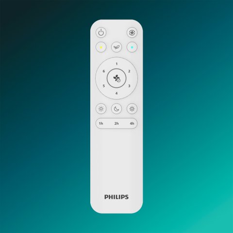 Ventilador De Techo Philips Bliss 35+28w Plafon Led 27-65k Mando A Distancia Blanco Aspas Retractile