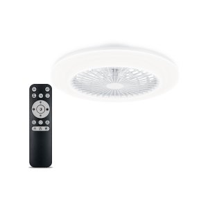Ventilador De Techo Philips Amigo 42+20w Plafon Led 30-40-65k Mando Distancia Blanco Aspas Ocultas 2
